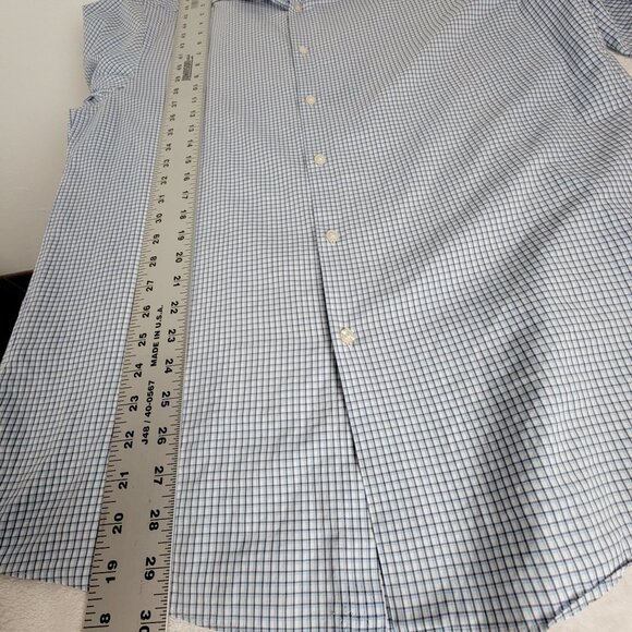 Boss Hugo Boss Mens Sharp Fit Checkered Long Sleeve Button-Up Dress Shirt 16.5 - Picture 7 of 9